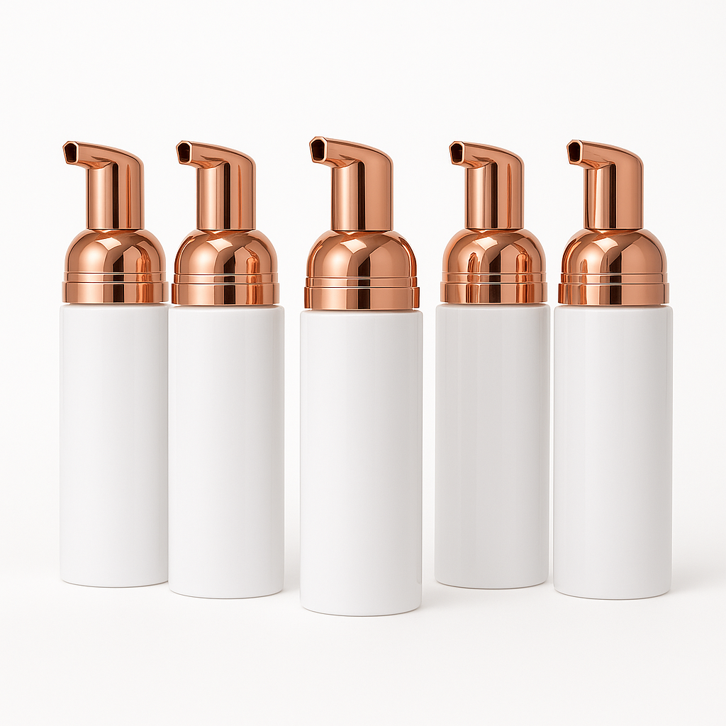 60 ml 5 pack Rose Gold Foam Pump Bottles