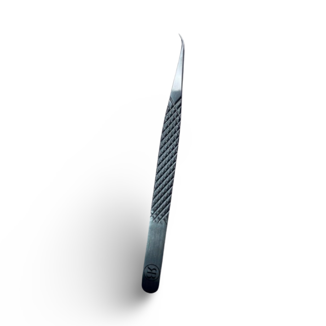 Diamond Grip Slight Curve Tweezer